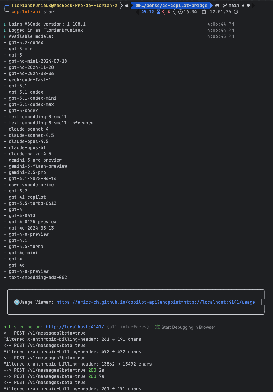copilot-api start