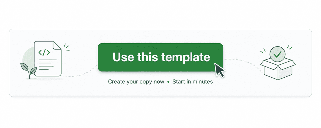 Click the green Use this template button to get started immediately