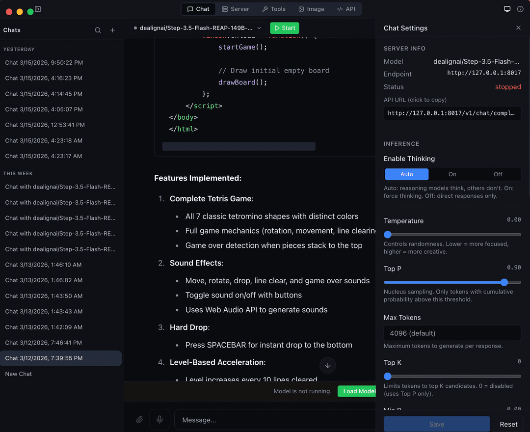 Agentic coding chat