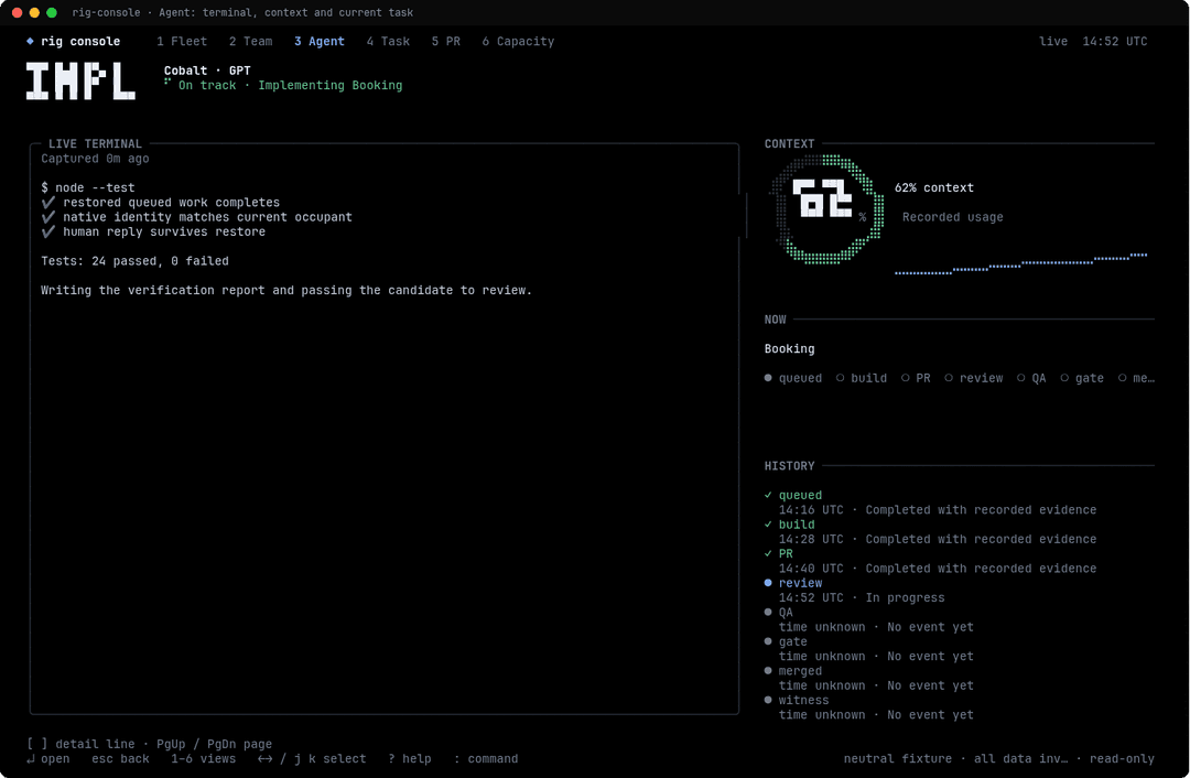 Agent terminal and context