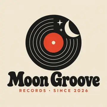 Moon Groove logo, animated