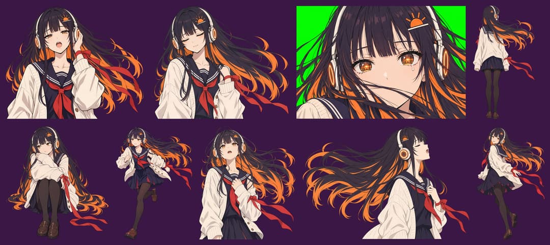 Generated character poses