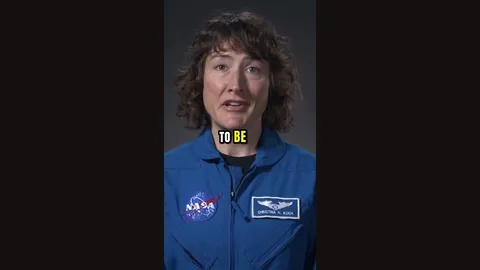 A vertical interview with an astronaut and bold word-by-word captions.