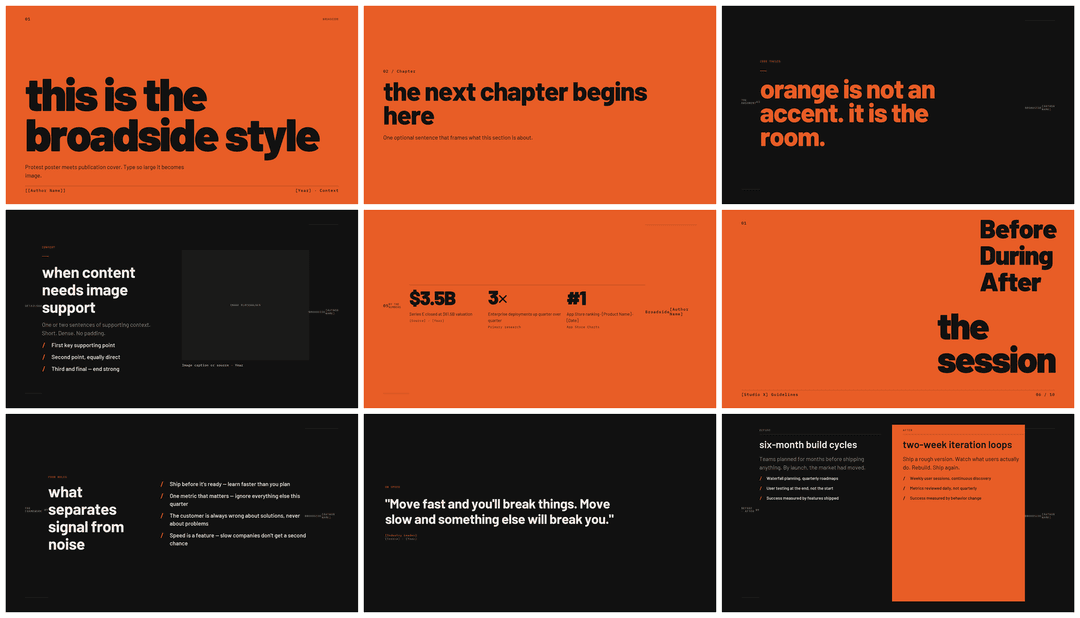 Broadside PPT output