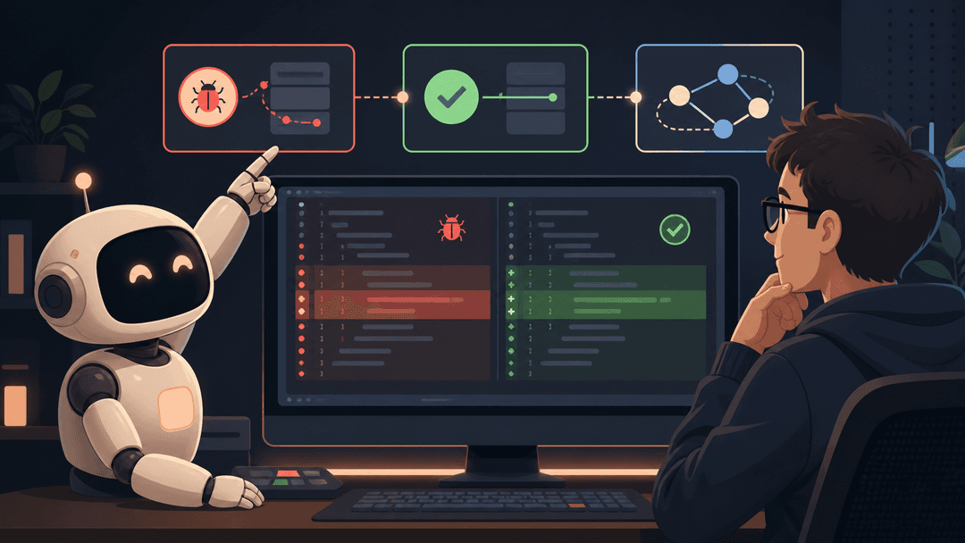 A coding agent explaining a bug fix