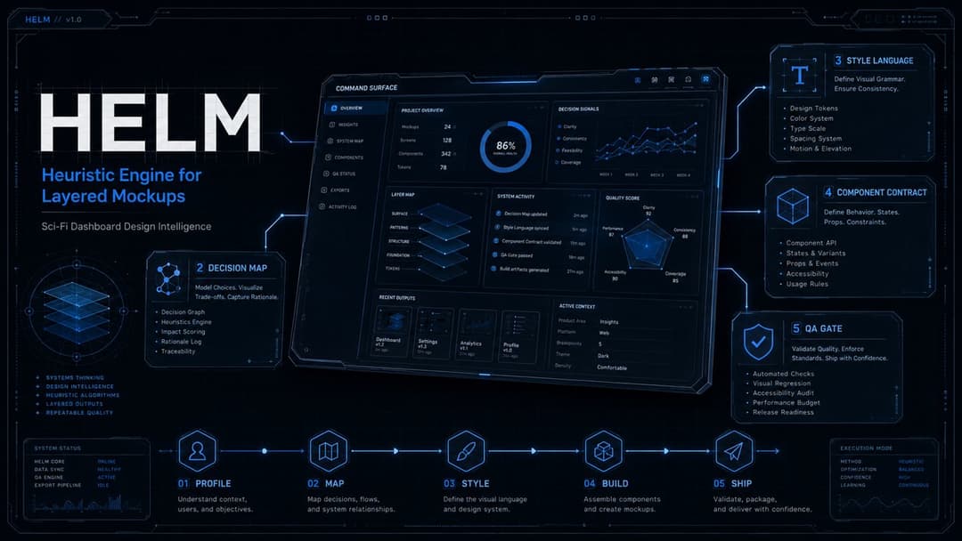 HELM: Heuristic Engine for Layered Mockups