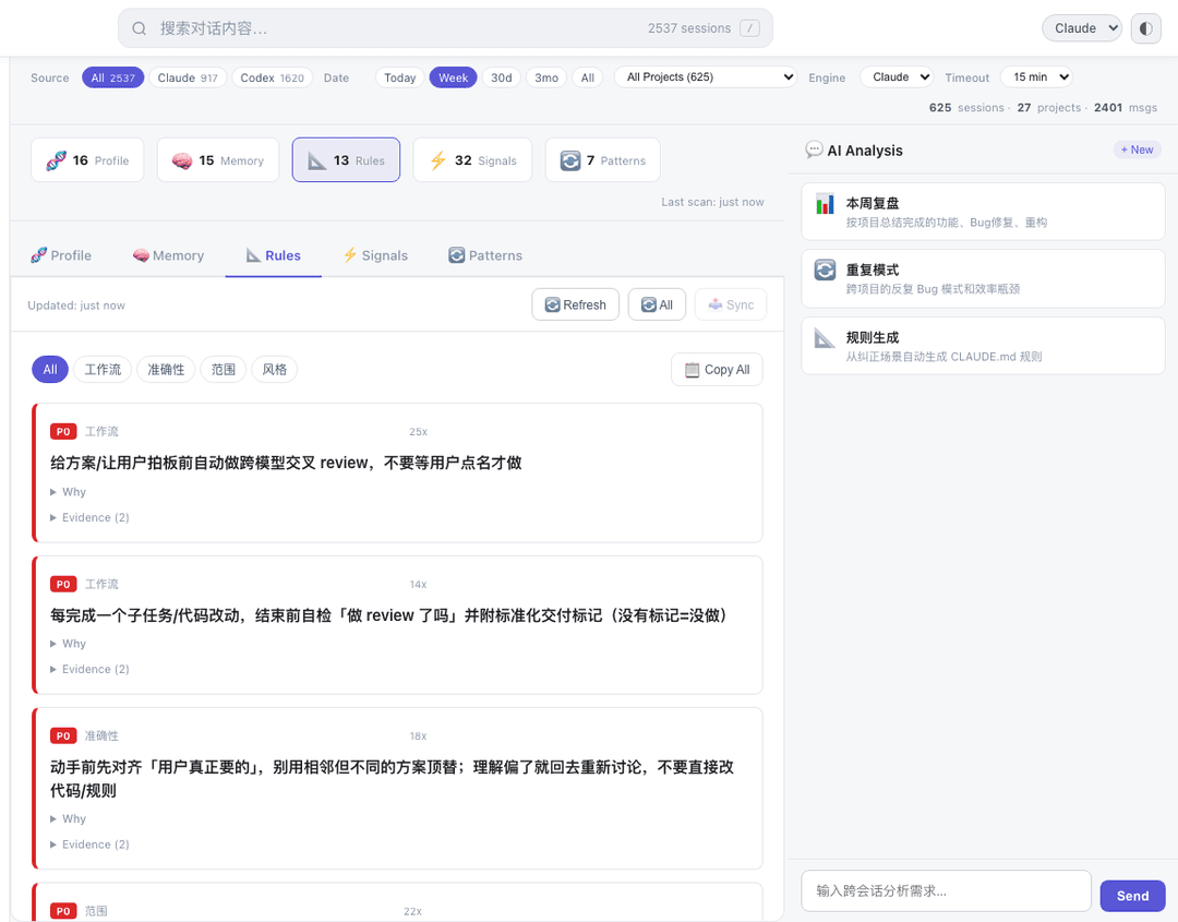 Evolve Rules — P0/P1/P2 及频率和证据