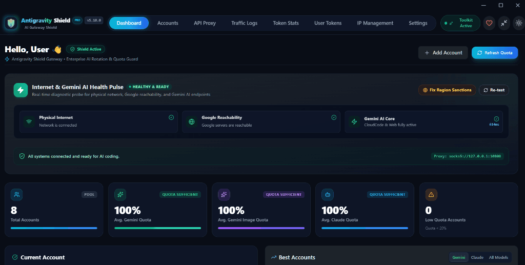 Dashboard Overview & Health Pulse