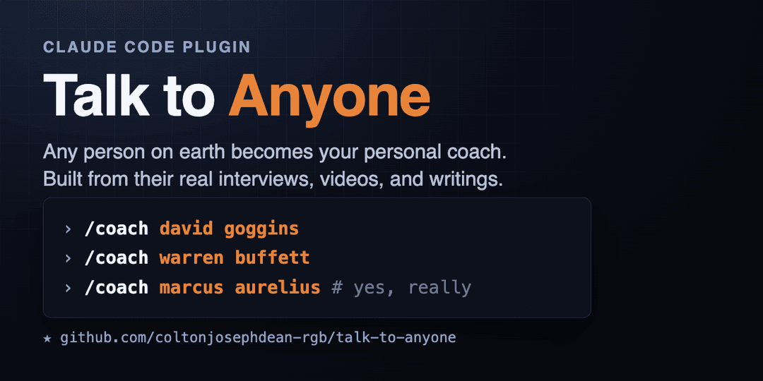 Talk to Anyone — Claude Code plugin