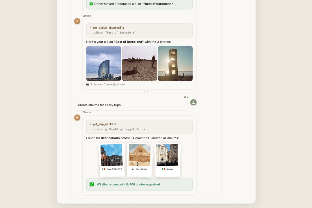 Geographic album creation
