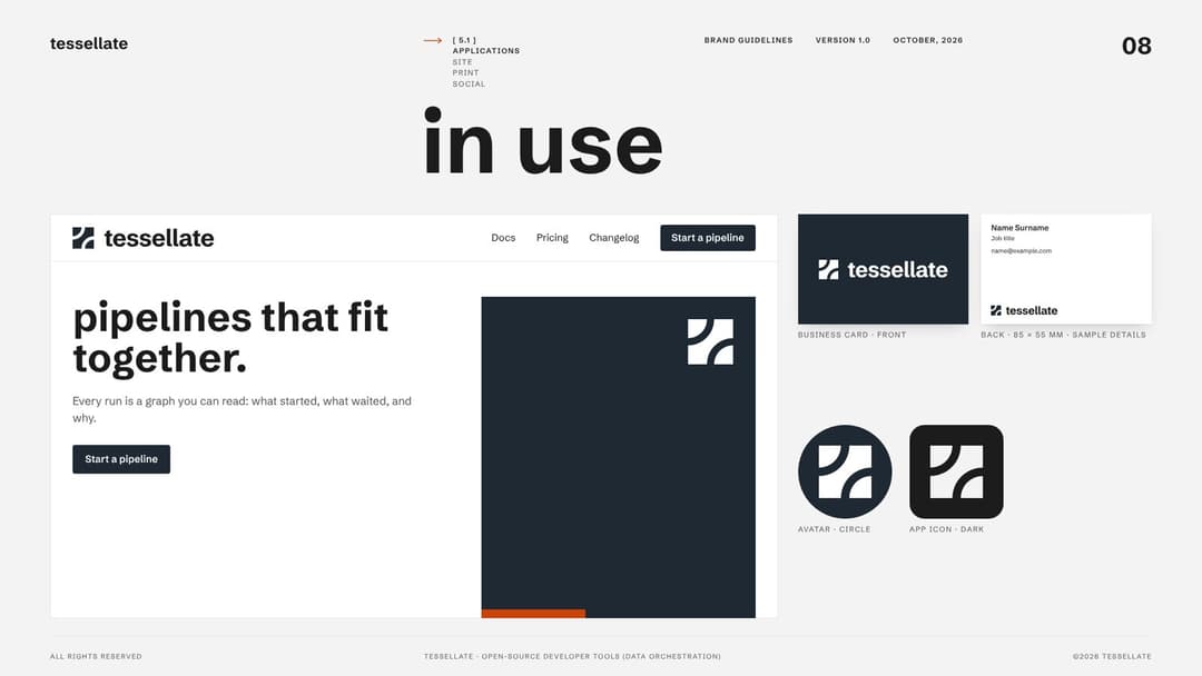 Site header, business card, avatar and app icon