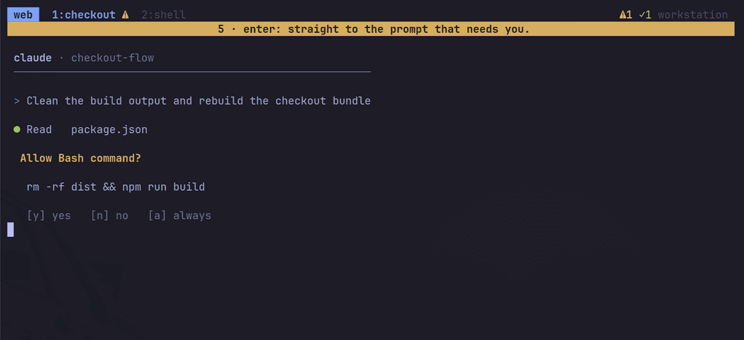 After the jump: the permission prompt