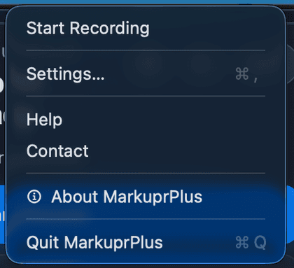 Menu bar context menu