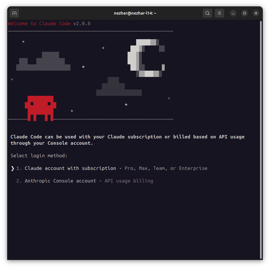Login Method Selection