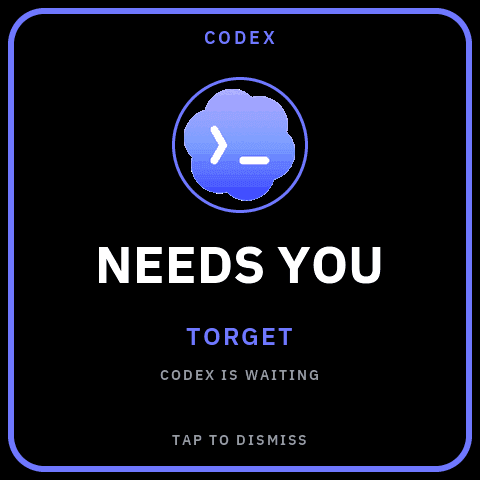 Codex NEEDS YOU alert