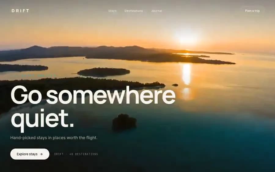 Drift — travel hero
