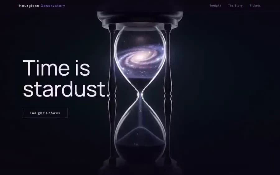 Hourglass — planetarium hero