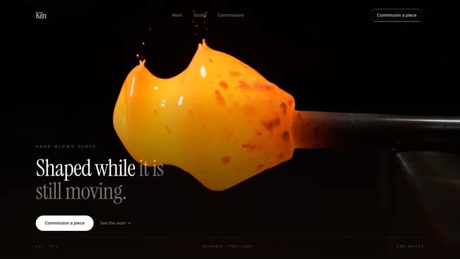 Kiln — glassworks hero