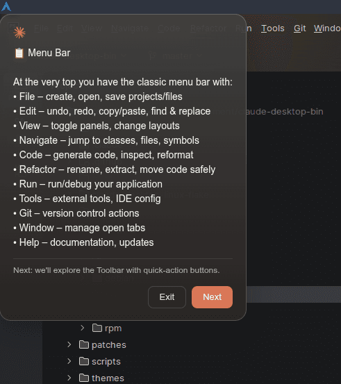 Learn Tool - Menu Bar