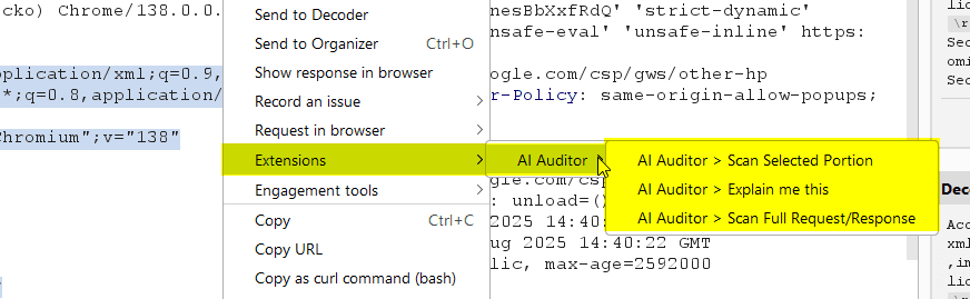 AI Auditor UI with prompts