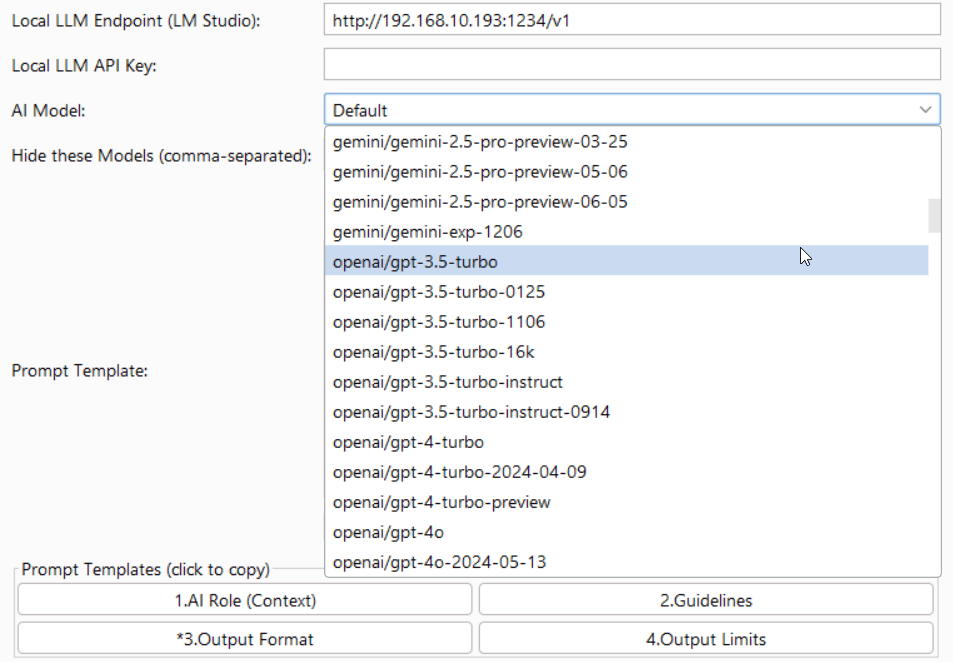 Models list without filter