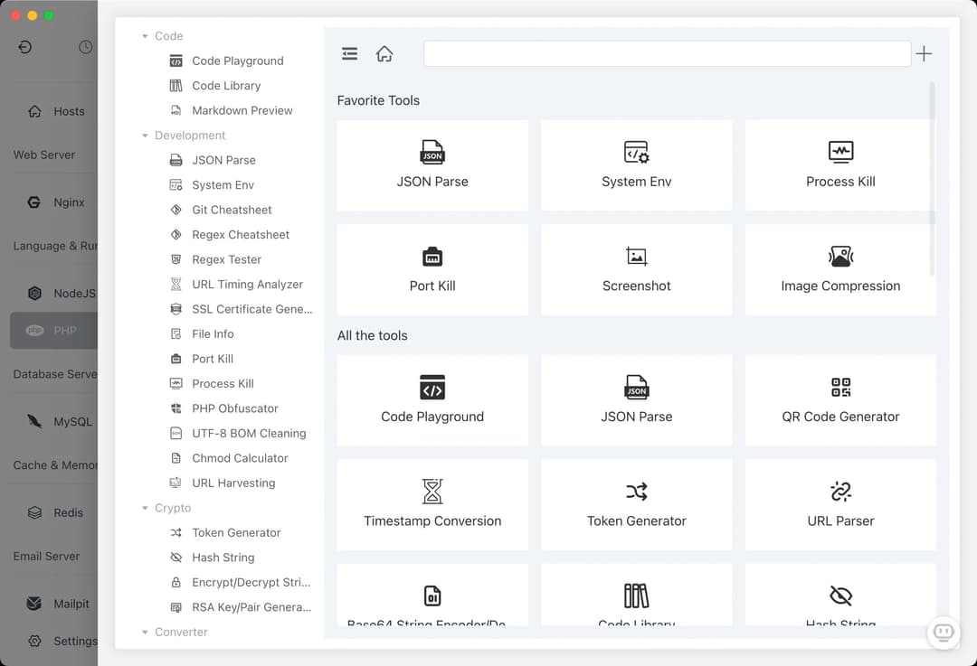 FlyEnv developer tools