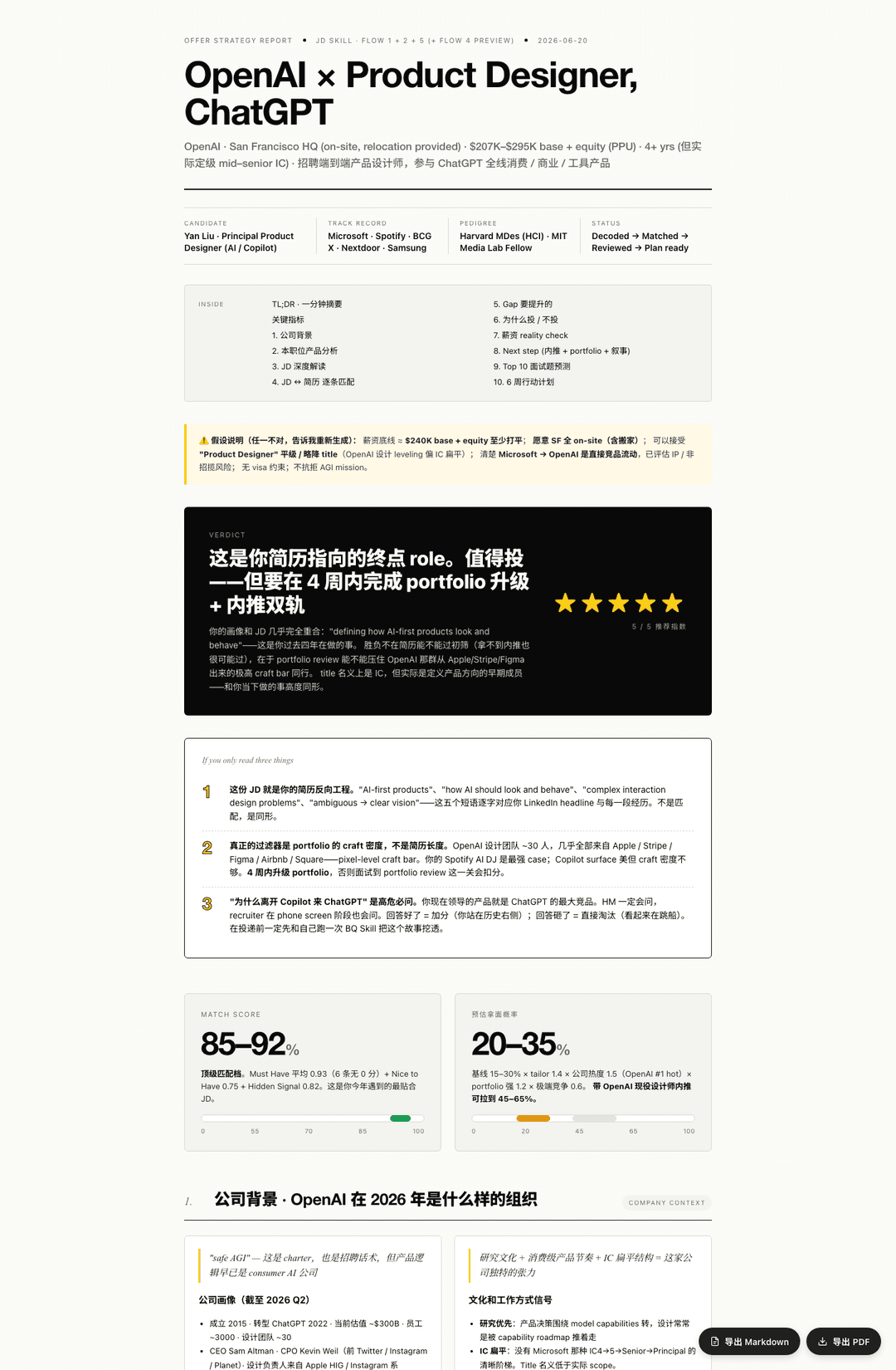 Offer Strategy Report preview