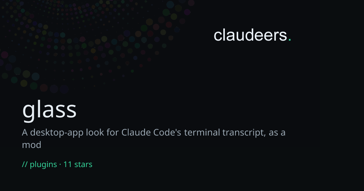 glass — Claude Plugins | Claudeers