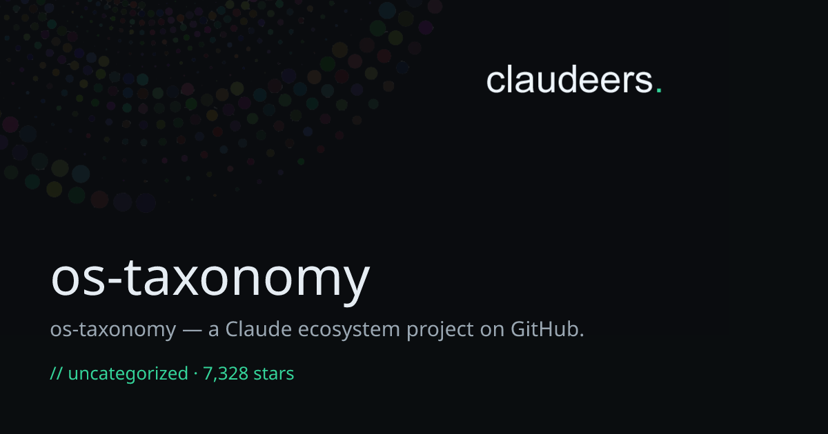 os-taxonomy — Uncategorized / Others for Claude | Claudeers